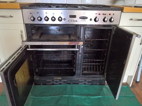 range oven before cleaning
